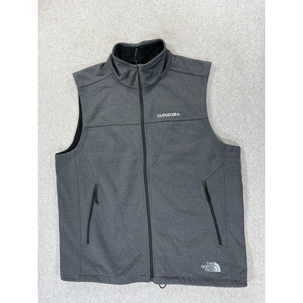 The North Face‎ Windwall Stitched Logo Full Zip Jacket Vest (Men's XL) Gray